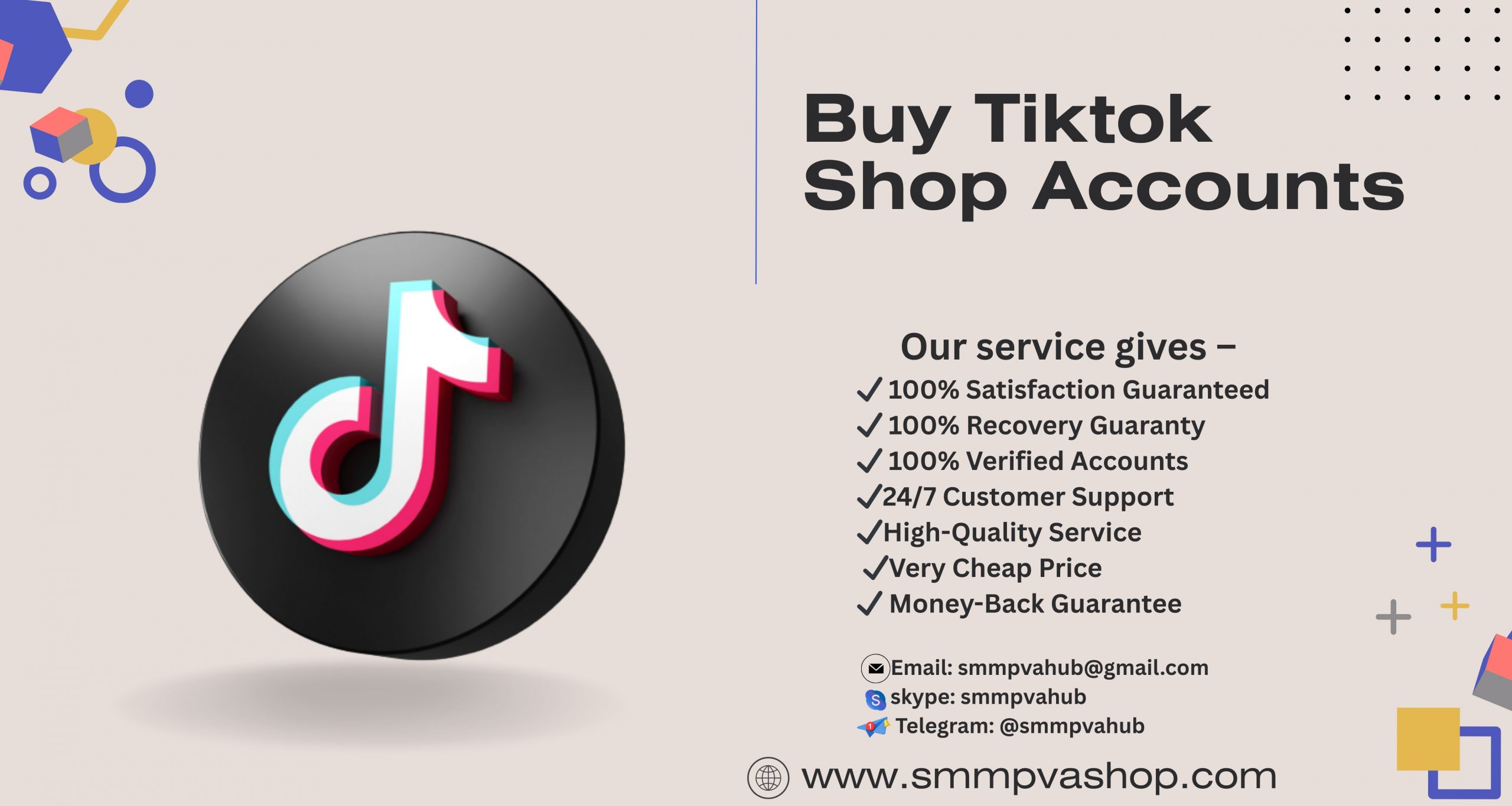 Buy Tiktok Shop Accounts
