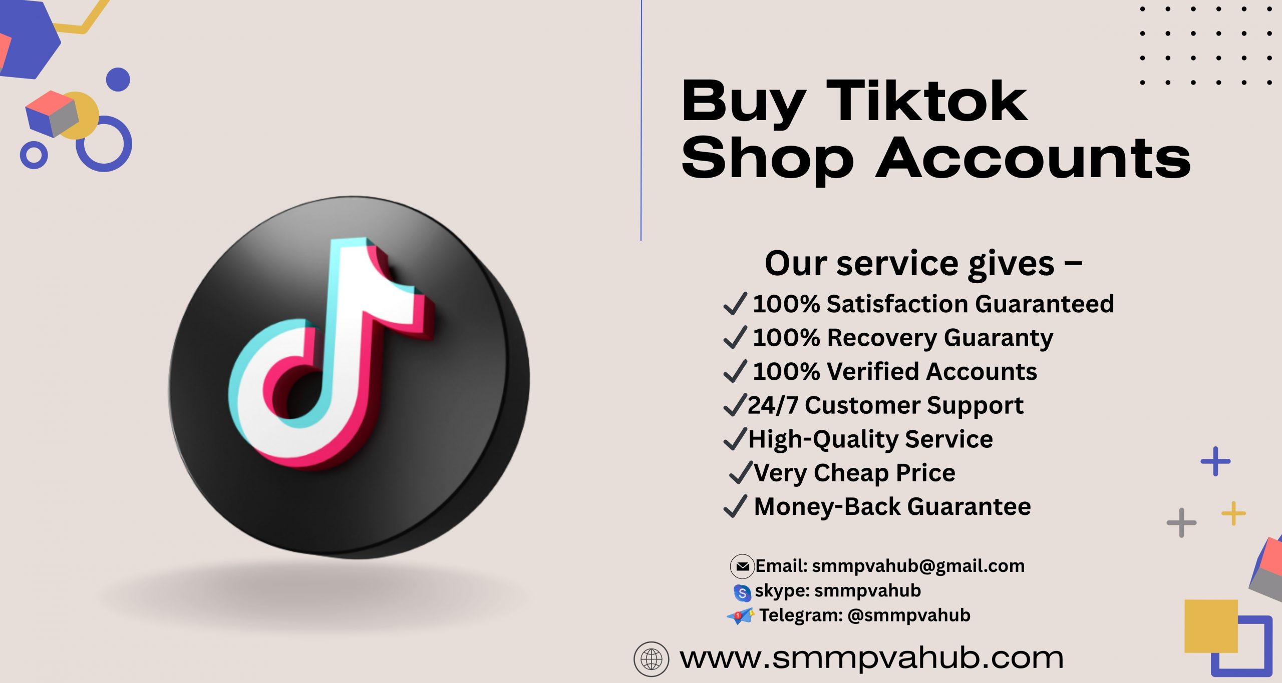 Buy Tiktok Shop Accounts